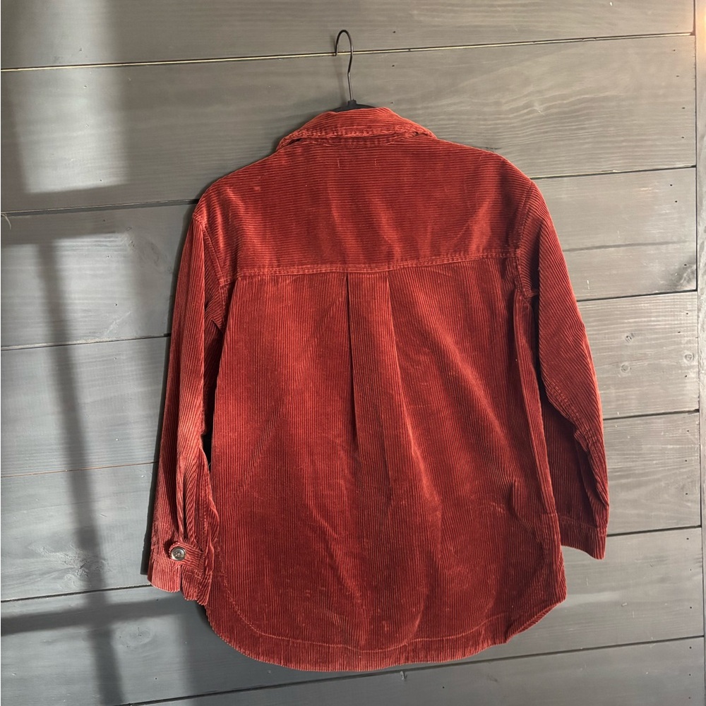 Madewell Burgundry/Rust Corduroy Button Down/Shacket - Picture 2 of 4